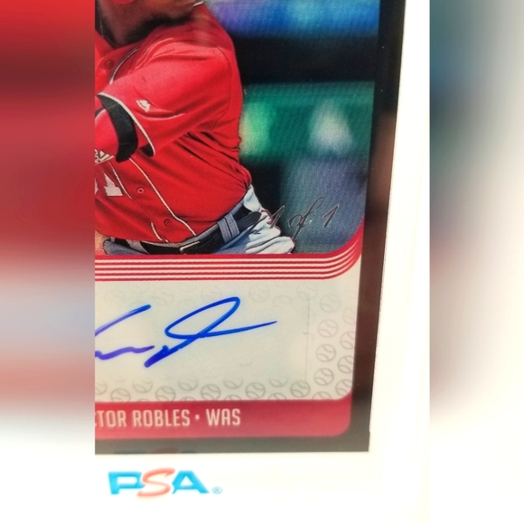 2018 Victor Robles RC 5 Card Lot with 1/1 Auto PSA 9 & PSA 10 Cards # SS-VR - Picture 8 of 10